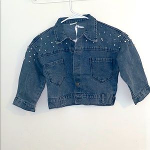 Pearl Detail Jean Jacket - Faith&Marie Boutique